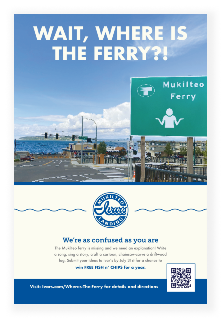 mockup of wait wheres the ferry contest poster