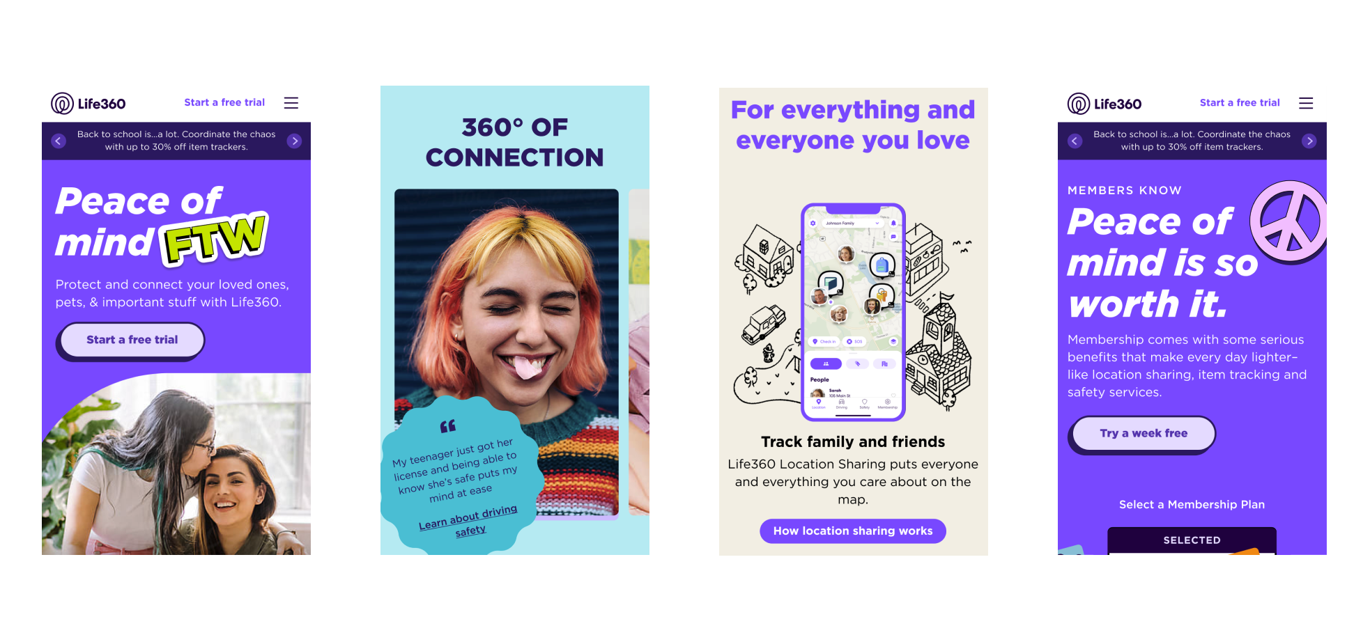 design mocks of the mobile device home page
